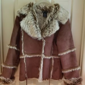 Classy Reversible Suede Fur Coat